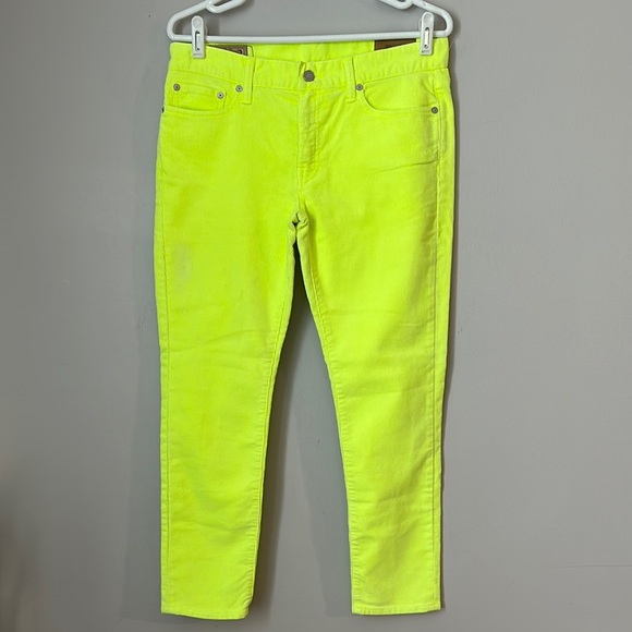 POLO RALPH LAUREN fluorescent yellow corduroy 5 pocket...